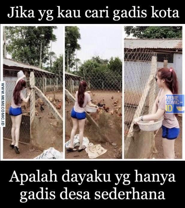 Meme gadis desa ini bakal bikin melongo